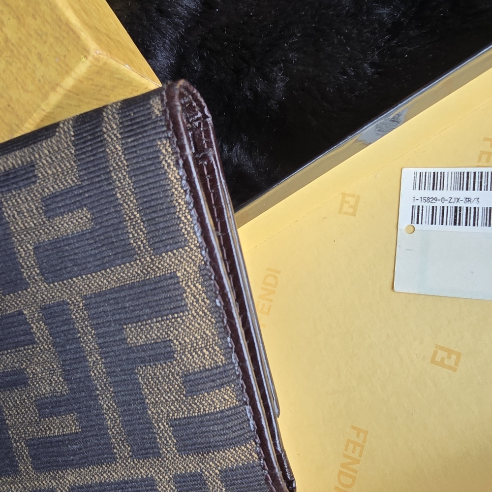 Fendi Monogram Brown and Tan Trifold Wallet - Picture 10 of 16